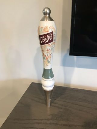 Vintage Retro Graphics Schlitz Beer Tap Handle 13.  5 Inches Tall