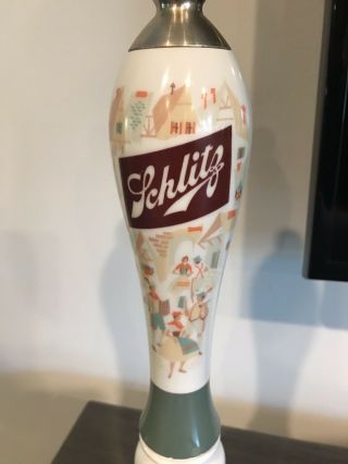 Vintage Retro Graphics Schlitz Beer Tap Handle 13.  5 inches tall 2