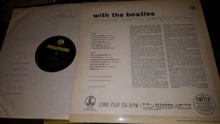 THE BEATLES With The Beatles UK MONO Parlophone PMC 1206 ' Jobete ' 1N 1N 6