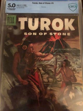 Dell Comics Turok Son Of Stone 5,  1956 Cbcs Graded 5.  0