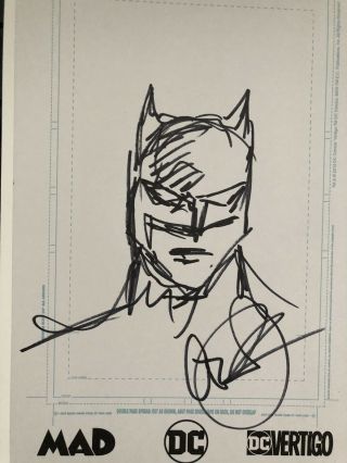 Batman Sketch And Signed By Geoff Johns San Diego Comic Con 2018 Dc Mad