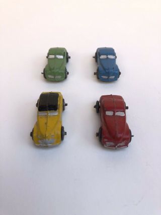 4 Vintage Barclay Mini Slush Metal Cars For Transport Truck