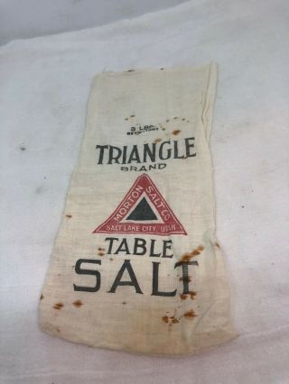 Vintage Triangle Brand Table 3 Pound Salt Bag