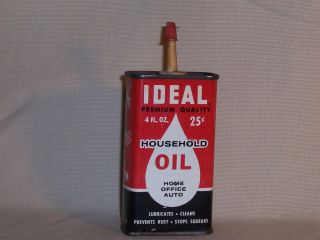 Ideal Household Oil Vintage Handy Oil Can 25 Cents.  Gas & Oil