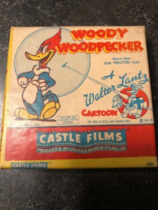 Woody Woodpecker,  Vintage 8mm Castle Film 514 Belle Boys 1950 