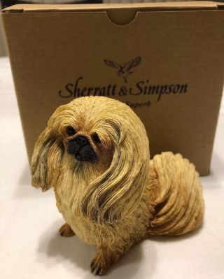 2004 Sherratt & Simpson Pekingese Dog Figurine 4” Tall 89173 Nib