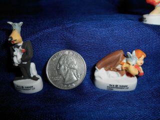 TEX AVERY Set 10 Matte Mini Figurines French Porcelain FEVES Wolfie RED Droopy 2