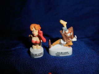 TEX AVERY Set 10 Matte Mini Figurines French Porcelain FEVES Wolfie RED Droopy 7