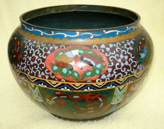 Antique Chinese Cloisonne Pot Late 19th Century,  Early 20th,