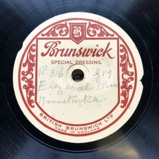 Jazz - Fred Elizalde ‘by The Shores Of Minnetonka’ 1927 Brunswick Test Pressing