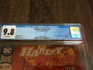 Harley Quinn 42 CGC 9.  8 White Pages DC Universe Old Lady Harley 2