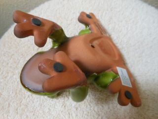 Rainforest Tree Frog Glazed Clay Figurine 5