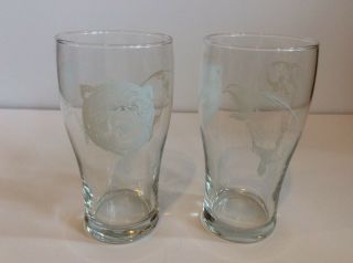 2 Monday Night Brewing Beer Pint Glass Bear Eagle Wolf