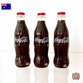 Mini Coke Bottle Set Of 3 | Coca - Cola Miniature | Great For Coles Little Shop 2