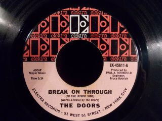 Break On Through//end Of The Night By The Doors (elektra Ek - 45611) 7 " 45 Vg,