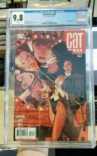 Catwoman 58 (vol.  3) - Cgc Graded 9.  8 - Adam Hughes Cover Zatanna