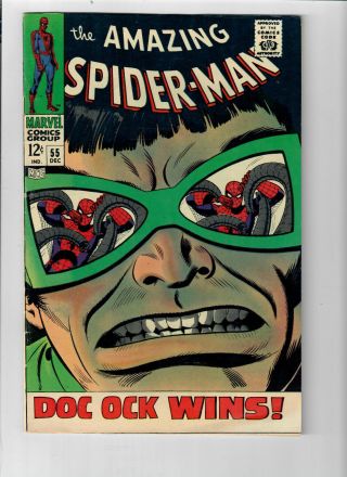 The Spider - Man 55 - Grade 7.  0 - " Doc Ock Wins "