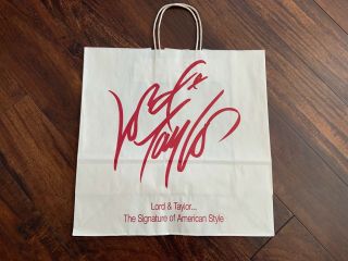 Lord & Taylor Department Store Shopping Bag Rare