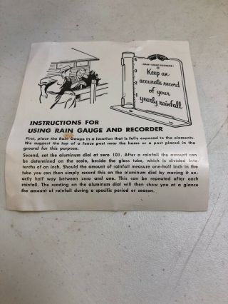 Vintage NOS Snyder’s Potato Chip Advertising Rain Gauge I/Box 4 1/2” 5