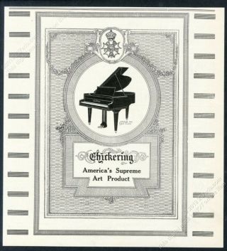 1919 Chickering Ag Grand Piano Illustrated Vintage Trade Print Ad
