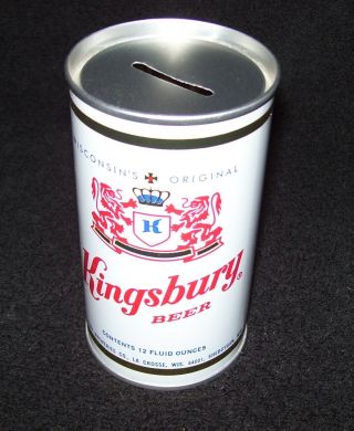 Kingsbury Beer Kingsbury Breweries Co La Crosse Sheboygan Newport Beer Can Bank
