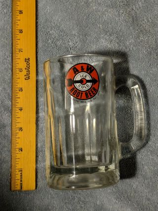 Vintage A&w Root Beer Heavy Mug Stein Clear Glass 16oz -