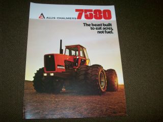 Allis - Chalmers 7580 4 - Wheel Drive Tractor Advertising Brochure