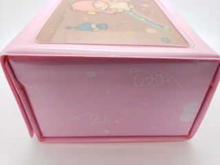 Vintage Sanrio Little Twin Stars Vinyl Storage Jewelry Box Trunk Hello Kitty Co. 3