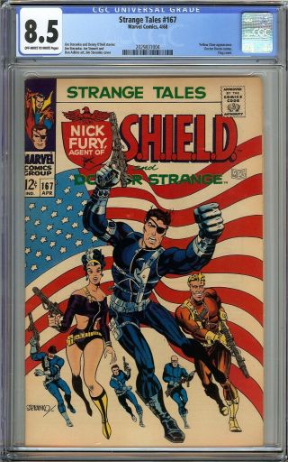 Strange Tales 167 Cgc 8.  5 Nick Fury Agent Of Shield Yellow Claw Steranko Cover