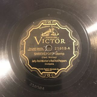 Jelly Roll Morton Rh Peppers Shreveport Stomp Vg - 78 Rpm Jazz Victor 21658