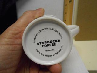 2006 Starbucks White Tall Matte Coffee Mug Cup Mermaid Logo Ceramic 16 oz. 5