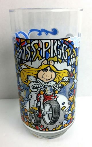 1981 Mcdonalds The Great Muppet Caper Miss Piggy Glass Vintage Collectible 19g
