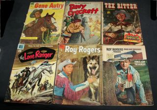 Jerry Weist Estate: 10 Mostly Dell Western Comics (1952 - 60) No Res