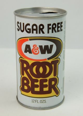 Sugar A&w Root Beer Soda Pop Can - Opened - Steel - Vg