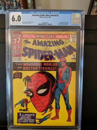 Spider - Man Annual 2 Cgc 6.  0 Cream To Off - White Pages