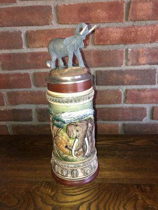 Great Animals of the World Stein Series Elephant Limited Edition 1132/2500 3