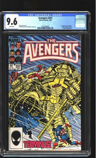 Avengers 257 Cgc 9.  6 Nm,  1st Nebula John Buscema Cover Marvel 1985