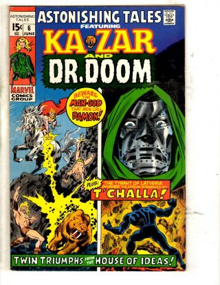 Astonishing Tales 6 Vf - Marvel Comic Book Ka - Zar & Dr.  Doom Kraven Doom Tw65