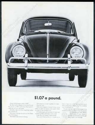 1963 Vw Beetle Classic Car Photo $1.  07 A Pouund Volkswagen Vintage Print Ad