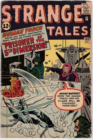 Strange Tales 103 1962 4.  0 Vg Marvel Human Torch Fantastic Four 1st Zemu L@@k