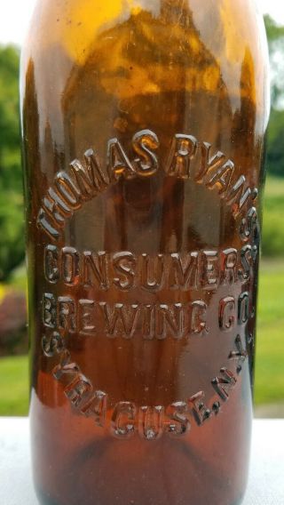 Thomas Ryan ' s Consumers Brewing Co.  Syracuse,  N.  Y.  amber Beer Bottle 2
