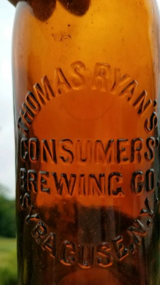 Thomas Ryan ' s Consumers Brewing Co.  Syracuse,  N.  Y.  amber Beer Bottle 3