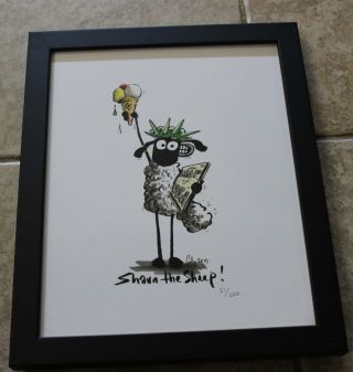 Shaun The Sheep Limited Edition Numbered Lithograph Poster Promo Promotional