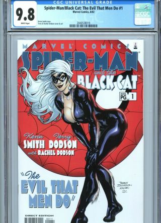 Spider - Man / Black Cat The Evil That Men Do 1 Cgc 9.  8 Wp Marvel Comics 2002