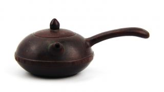 Chinese Yixing Zisha Clay Artistic Polished Brown Stoneware Teapot And Cover 22