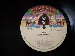 KISS - GENE SIMMONS - JAPAN LP vinyl OBI POSTER VIP - 6578 EX - 8