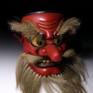 Hk16: Japanese Woodcarving Noh & Kagura Mask,  Tengu