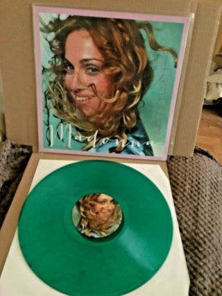 Madonna Flash Of Light Green Marble Vinyl 2014 Numbered Poster Sleeve