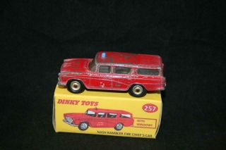 Dinky Toys Meccano Eng Yr 1960 Numbered 257 Nash Rambler Fire Chief Vgood Cond