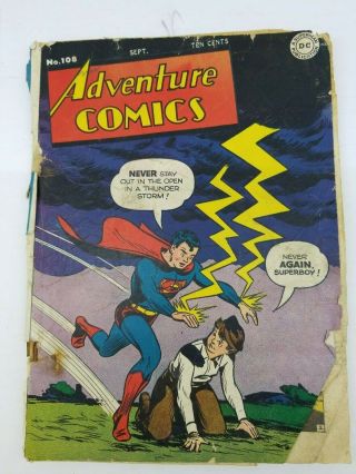 Adventure Comics 108 Superboy Aquaman Johnny Quick Golden Age Dc Comics